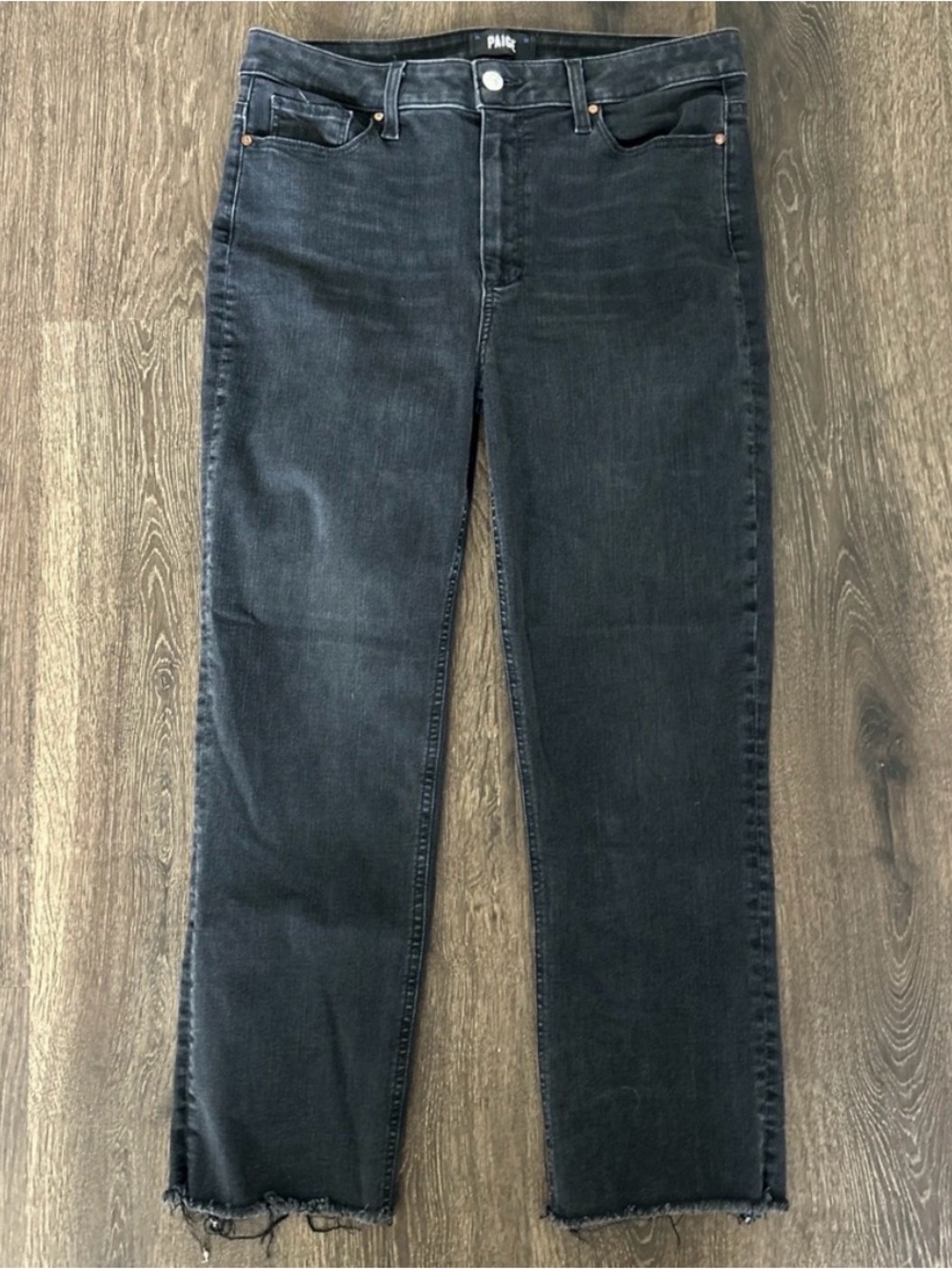 Paige Women’s Black Straight-Leg Jeans